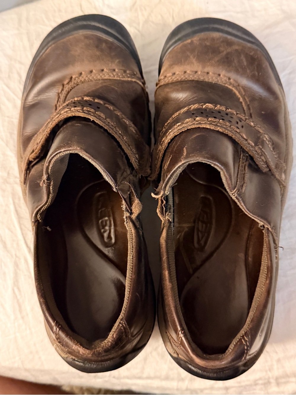 KEEN Brown Leather Casual Slip-On Shoes